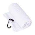 thumbnail image 2 of Toalla de golf con mosquetón, regalo para golfistas, toalla de secado rápido con estampado de gofres. Blanco, 2 of 8