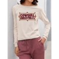 thumbnail image 2 of Cowgirl Christmas Plaid Women's Long Sleeve, 2 of 4