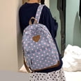 thumbnail image 6 of Women Nylon Polka Dot Cute Playful Bookpack Large Capacity Students Bookbags Multiple Pockets Travel Daypack Bag for Commute (Grey), 6 of 11