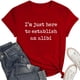 thumbnail image 4 of Camiseta con estampado sarcástico para mujer - Camiseta informal de manga corta con frases divertidas, 4 of 5