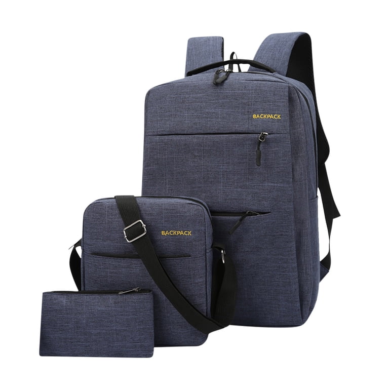 17 inch laptop backpack walmart with changing ports CasaChic 17 Inch Travel Laptop Backpack Three Piece Set, Unisex Business  College Bag with USB Port, Separate Laptop Compartment & Coin Purse,  Durable Polyester for Work Travel Gift
