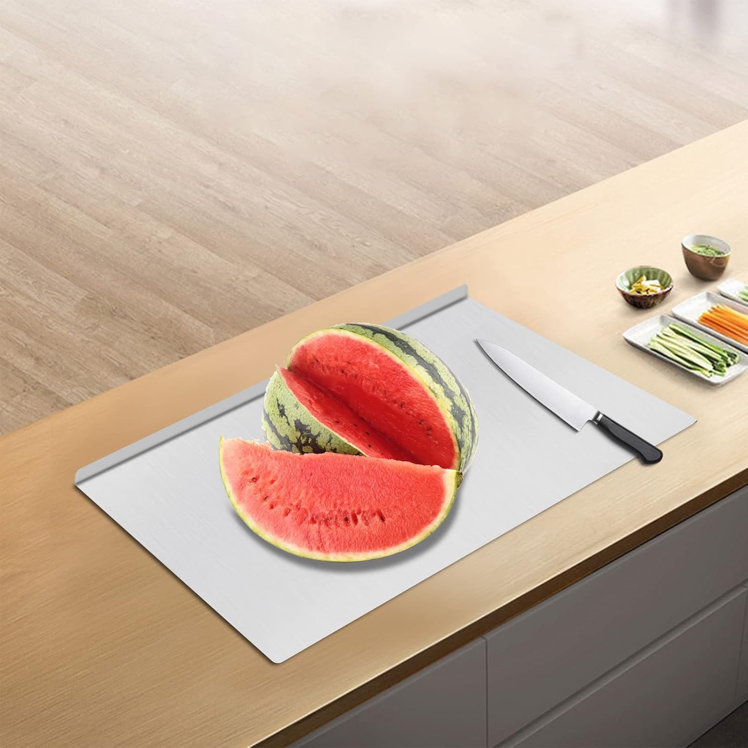 Cutting Boards, 27.6" X 19.7" Large 304 Stainless Steel Cutting Chopping Boards, Non Stick Thick Board for Kitchen, Pastry Board for Meat, Vegetables, Bread