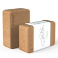 thumbnail image 1 of Bloques de corcho Trideer de alta densidad antideslizantes para yoga, paquete de 2, 1 of 8