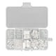 thumbnail image 1 of Kit para hacer joyas, cadena de metal, hebilla de cola, caja de almacenamiento, juego de abalorios para collares y pulseras de plata, 1 of 14