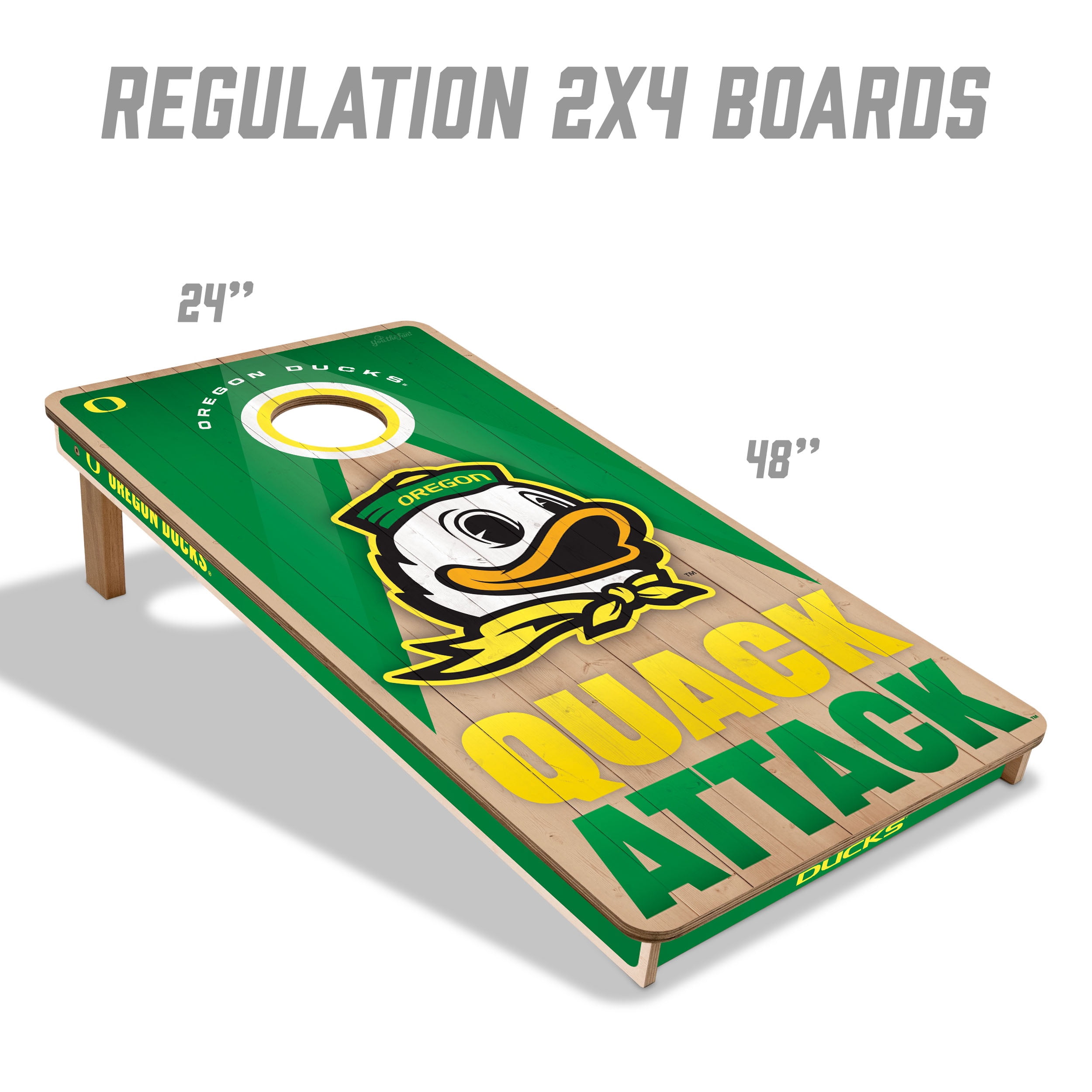 YouTheFan NCAA Oregon Ducks 2x4 Slogan Series Cornhole