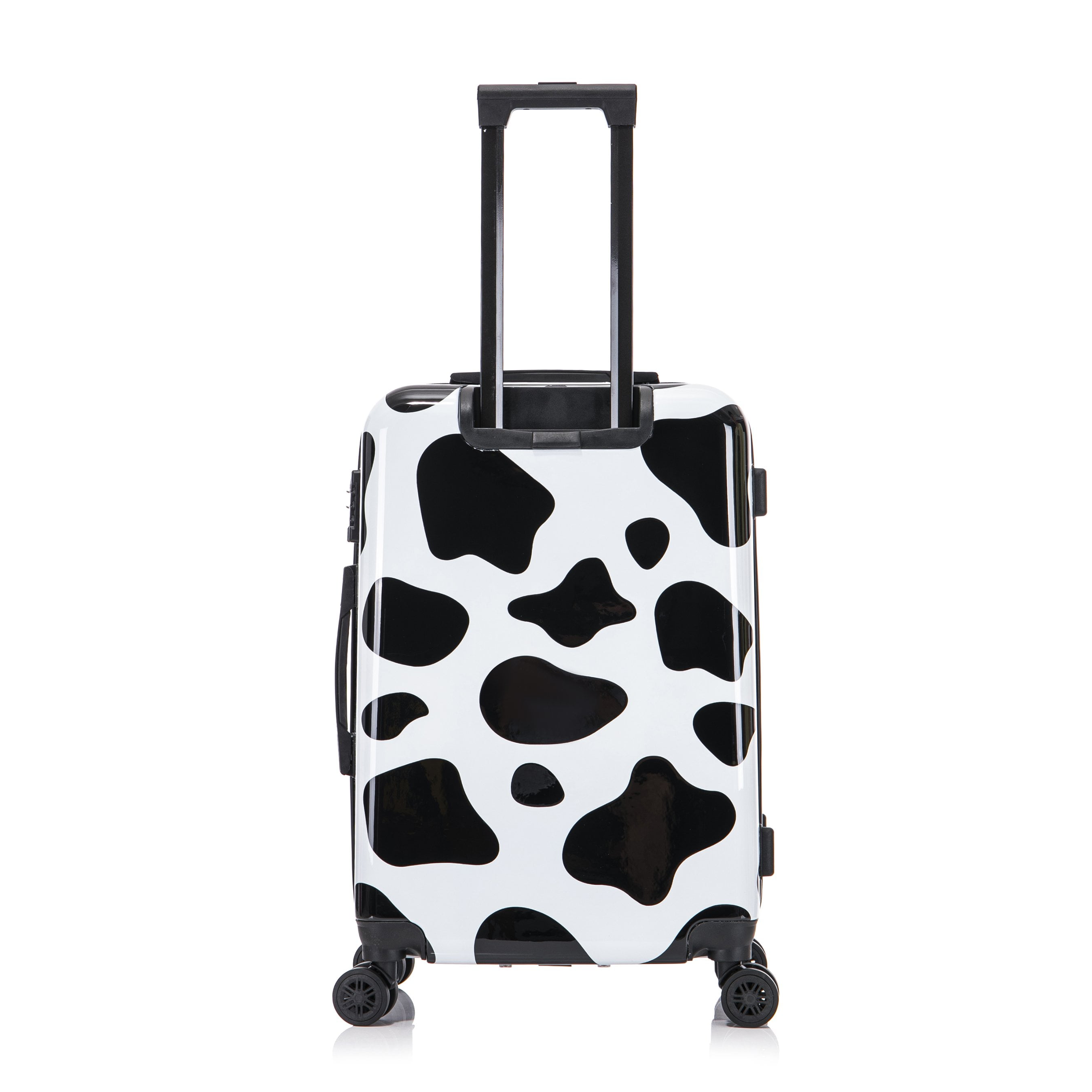 InUSA Print 24" Hardside Lightweight Luggage with Spinner Wheels, Handle and Trolley, Cow