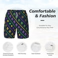 thumbnail image 4 of Kdxio Mardi Gras Strings Of Beads Print Men'S Swim Trunks With Compression Liner 7 Inch Inseam Quick Dry Swim Shorts, 4 of 7