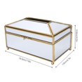 thumbnail image 5 of Caja de pañuelos con superficie de espejo para el hogar, caja de almacenamiento de pañuelos y servilletas para sala de estar (S), 5 of 5