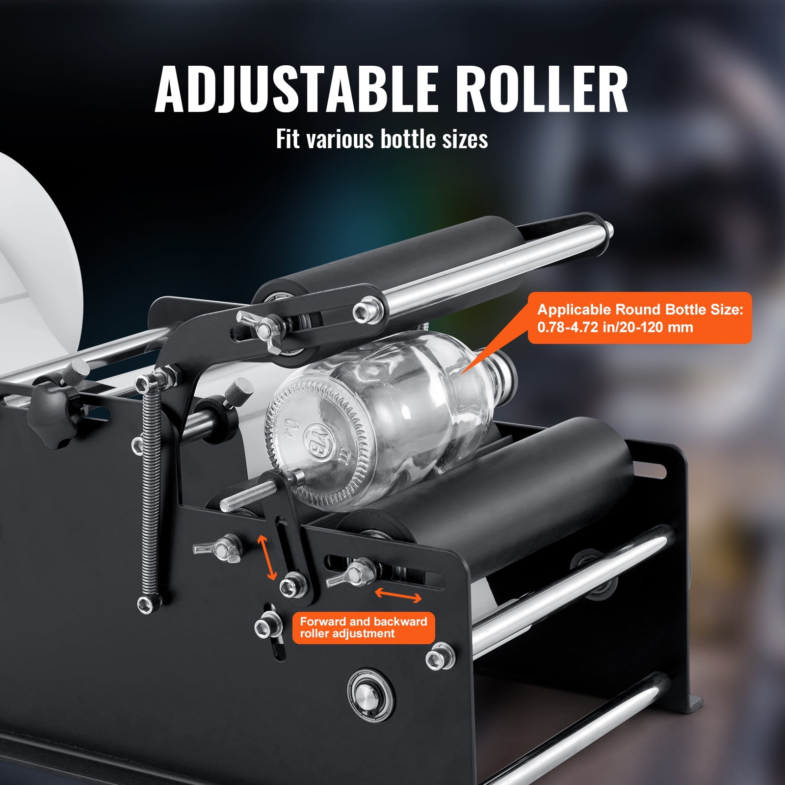 KFFKFF Manual Round Bottle Labeling Machine Label Applicator 15-20 Bottles/min