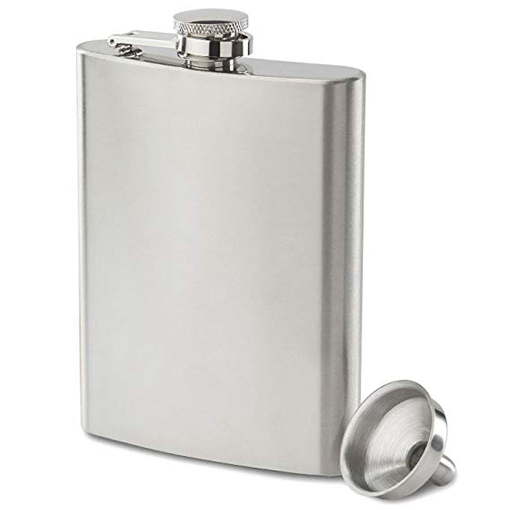 Drinking Flask Quality all Metal Cap 8oz or 10oz Stainless Steel Hip Flask 