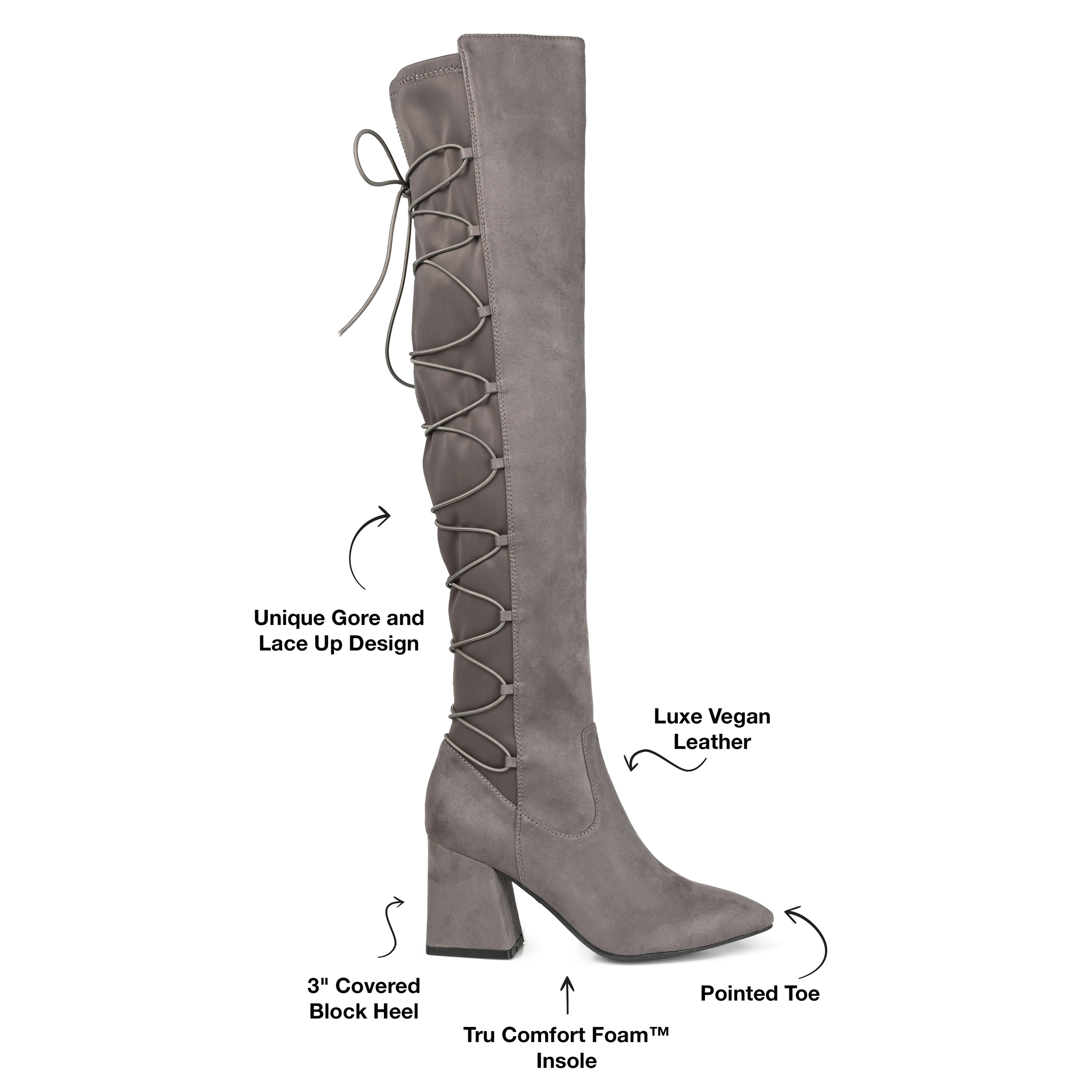 Brinley Co. Womens Tru Comfort Foam™ Extra Wide Calf Over The Knee Boot
