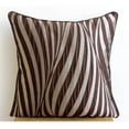 thumbnail image 2 of The HomeCentric Pillow Case Custom, Brown Shams, Sea Waves Pillow Shams, Pack of 2, 24x24 inch (60x60 cm) Pillow Shams, Square Jacquard Shams, Pillow Shams, Modern Style, Abstract Easter - Brown Waves, 2 of 4