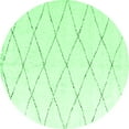 thumbnail image 1 of Ahgly Company Indoor Round Solid Emerald Green Modern Area Rugs, 6' Round, 1 of 4