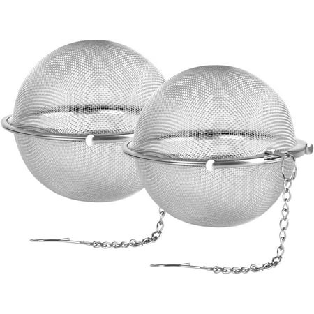 

Store 2pcs Stainless Steel Mesh Tea Ball 3.5 inches Tea Strainers Tea Infuser Strainer Filters for Tea