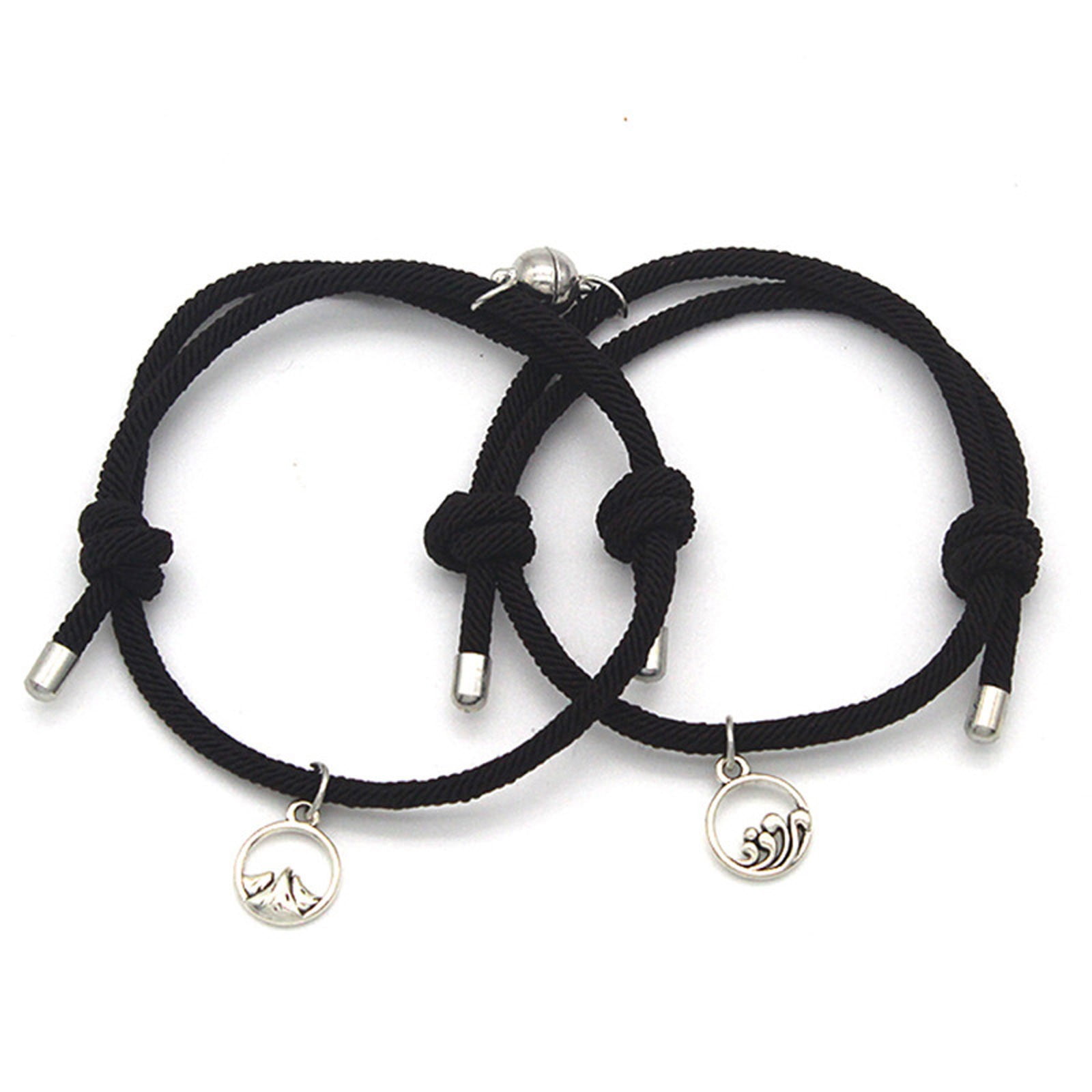 Hanshake Alloy Sun And Moon Sea Oath ShanMeng Lovers Lodestone Customized  Hand Rope - Walmart.com