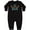 AB-Black, variant on Life is Better at the Cabin, Deer Antlers, Camping Baby Fleece Romper