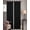 Black, variant on Set of 2 Grommet Top Faux Silk Curtain Panels, 84" Long, Brown