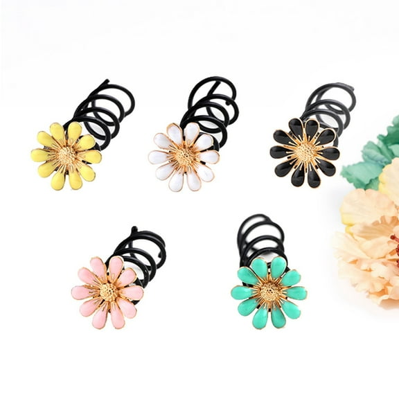 HONMEET 10Pcs Small Chrysanthemum Hair Pins for Decoration Assorted Colors Ideal for Long Hair Styles