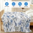 thumbnail image 4 of Blue Floral Birds Cooling Blanket, Lightweight Breathable Summer Throw Blanket with Double Sided Cold Effect, Farmhouse Flowers Pastoral Picnic Beach Blankets Bed Sheet for Hot Sleepers 30"x40", 4 of 8
