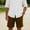 Coffee, variant on Men's Relaxed Fit Casual Shorts, Elastic Waist with Drawstring, Versatile Knee-Length Shorts for All Occasions Everyday Casual Wear Coffee XL