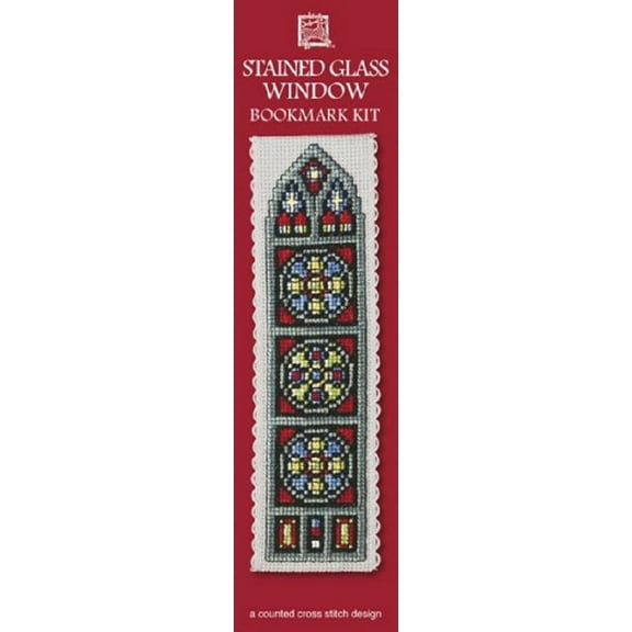 Textile Heritage Stained Glass Window Bookmark - Cross Stitch Kit