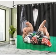 thumbnail image 4 of Ambesonne Poker Shower Curtain, Tuxedo Man with Gaming Chips, 69"Wx70"L, Multicolor, 4 of 4