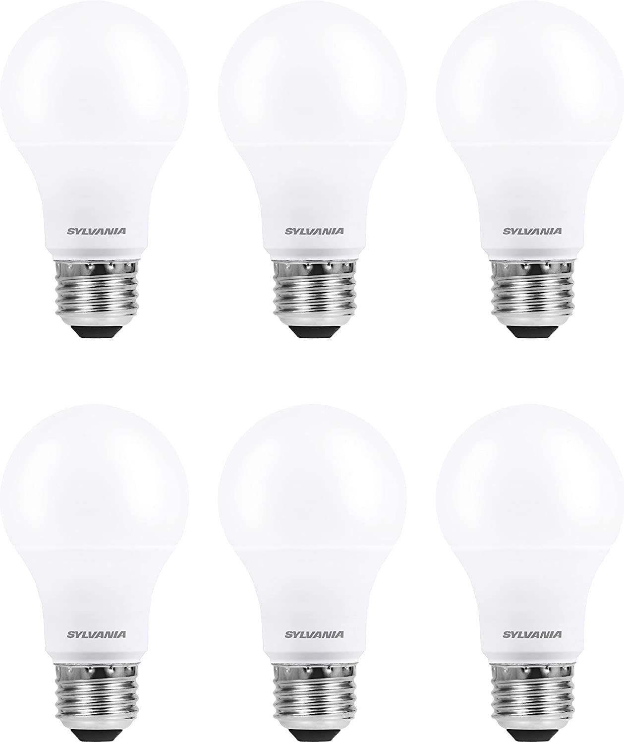 Sylvania Eco Led A19 Light Bulb 100W Equivalent Pack of 6: 100W/White