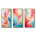 thumbnail image 2 of Designart "Energetic Eruptions Mid Century Artistry IV" Abstract Framed Wall Art Set Of 3 - Multi-Color Midcentury Frame Gallery Set For Office Decor, 2 of 7