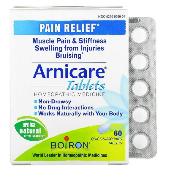 Boiron, Arnicare, Pain Relief, 60 Quick-Dissolving Tablets Pack of 2
