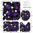 thumbnail image 5 of Dark Blue Bathroom Sets with Shower Curtain and Rugs and Accessories, Black and Blue Shower Curtain Sets, Geometric Shower Curtains for Bathroom,Modern Art Bathroom Decor 4 Pcs, 5 of 8