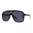thumbnail image 1 of Mens Racer Mobster Fashion Oversize Sunglasses All Black, 1 of 4