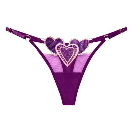 HYSYSB Crotchless Underwear for Women thongs for Women plus Size G String thong Panties for Women Briefs Hollow Out Crochet Panty G String Lingerie Underwear micro Thongs for Women Purple One Size