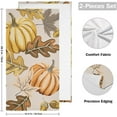thumbnail image 2 of Dreamtimes Autumn Orange Pumpkins Dish Towels Kitchen Towel 2 PCS, Fall Yellow Maple Hand Towels Ultra Soft and Highly Absorbent,Decorative Fingertip Face Towel for Bathroom Hotel, 28.3"x14.4", 2 of 5