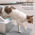 thumbnail image 4 of Caja de arena de acero inoxidable AIPERRO XXL Deep 20L para grandes felinos, 4 of 7