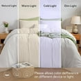 thumbnail image 5 of Muslin Duvet Cover Full - 100% Washed Cotton Linen Like Gauze Comforter Cover 3 Pieces Breathable & Lightweight for All Season, 5 of 7