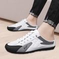 thumbnail image 6 of Dualoai Casual Sports Shoes Loafers Anti Slip Lace up Shoes Flat Soled Backless Sneakers 44, 6 of 8