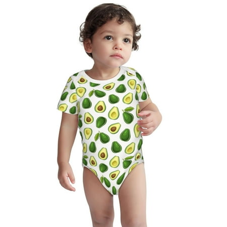 

Zeuib Avocado1 Unisex Baby Short-Sleeve Onesies Bodysuit 100% Organic Cotton-3 Months