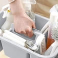 thumbnail image 6 of Portable Multi-Compartment Storage Tote, Plastic Divided Organizer with Handle, Small Household Supply Sorting Basket for Bathroom Kitchen Cosmetics Tools Craft, 6 of 6