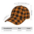 thumbnail image 3 of Baseball Cap, halloween elements plaid Trucker Hats Women Dad Hat for Workouts - Baseball hat Adjustable Size, 3 of 7