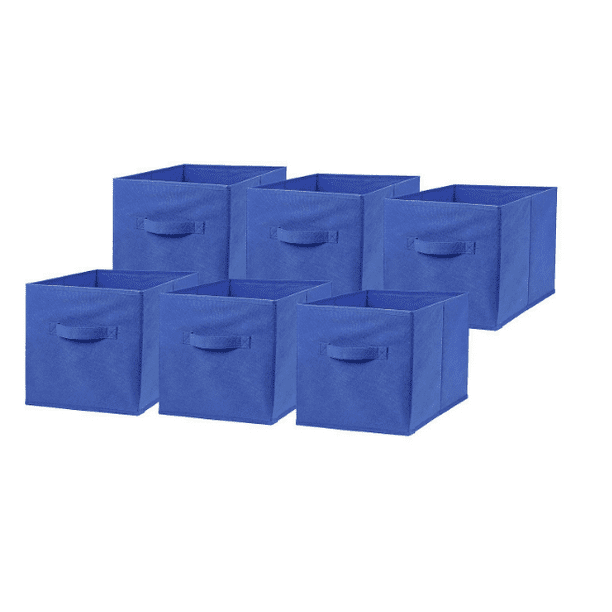 HERCHR Storage Bins Set of 6 Storage Cubes Foldable Fabric Cube