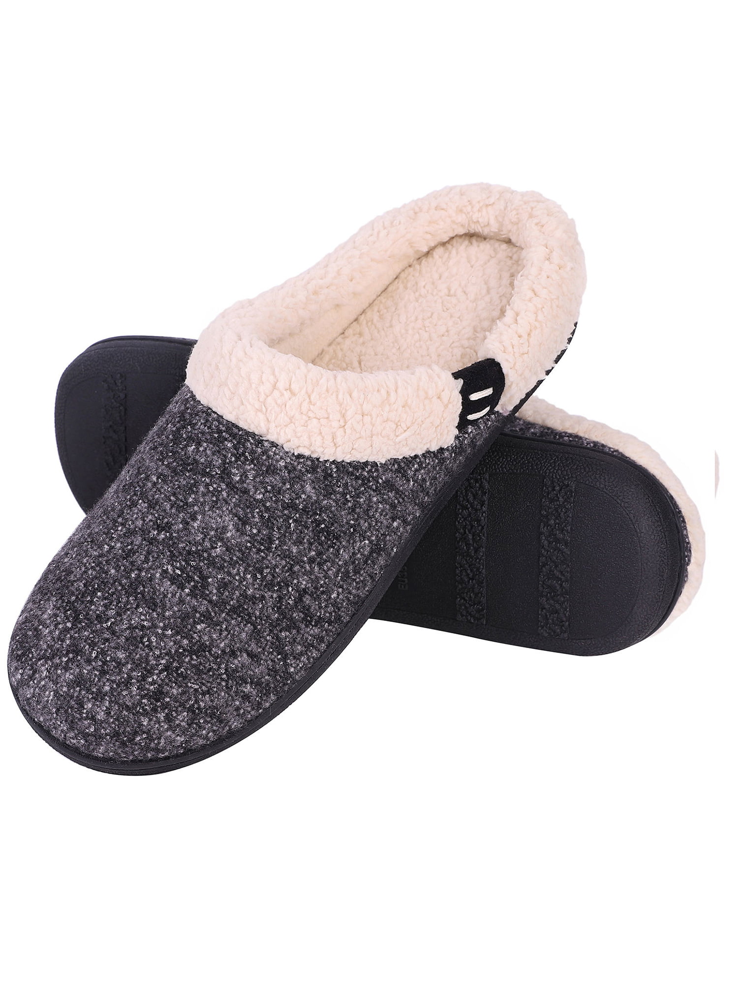 NOBLE - Women's Indoor Warm Slippers Soft Fur Lined Slippers Memory ...