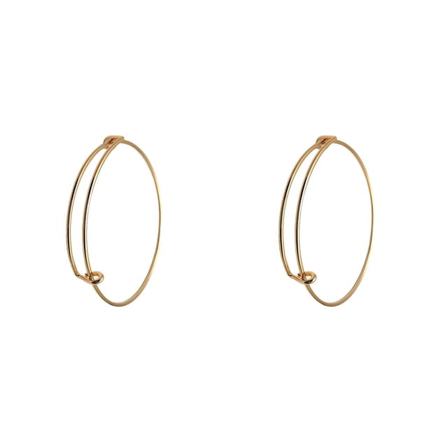 Qarigey extensible extensible Metal Estilo simple Adorno de mano Romántico Buenos accesorios para mujeres Niñas KC Oro KC oro 2piezas