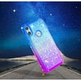 thumbnail image 7 of FIEWESEY For Motorola One P30 Play Case Moto One P30 Play Glitter Case Sparkle Glitter Flowing Liquid Quicksand with Shiny Bling Diamond Women Girls Cute Case For Motorola One P30 Play - Blue+Purple, 7 of 7