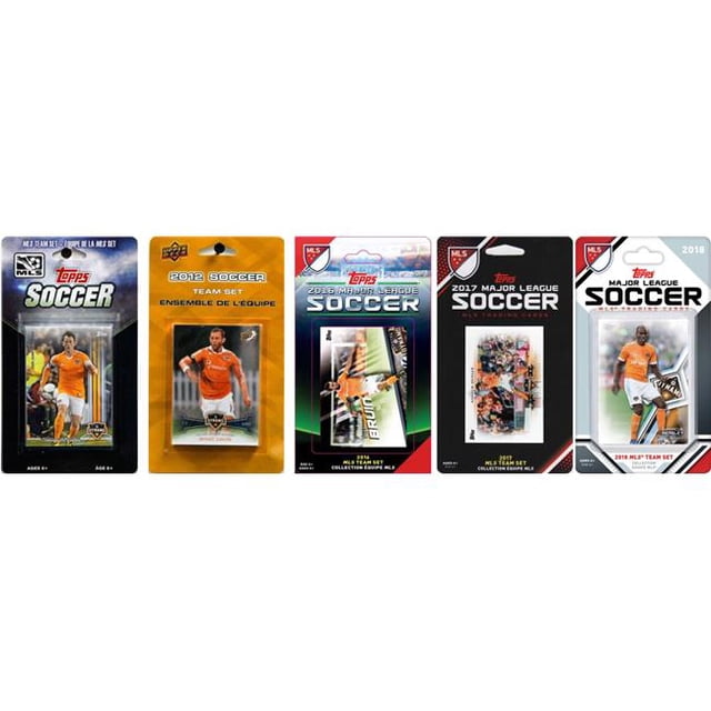 C&I Collectables DYNAMO518TS MLS Houston Dynamo 5 Different Licensed Trading Card Team Sets