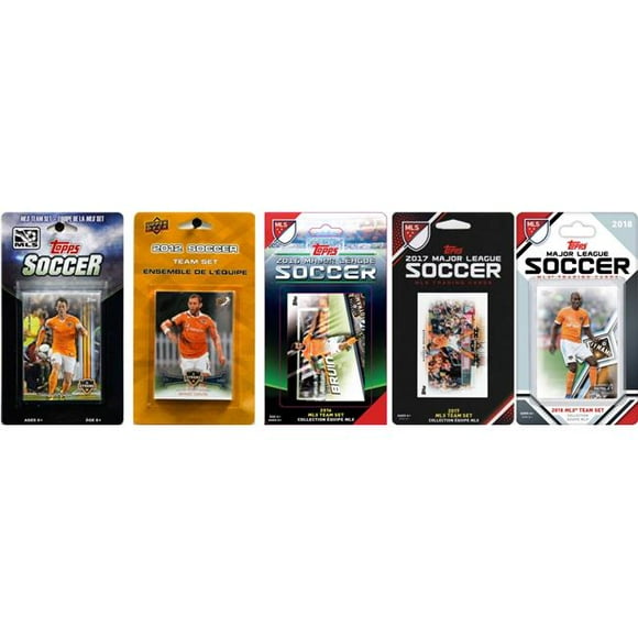 C&I Collectables DYNAMO518TS MLS Houston Dynamo 5 Different Licensed Trading Card Team Sets