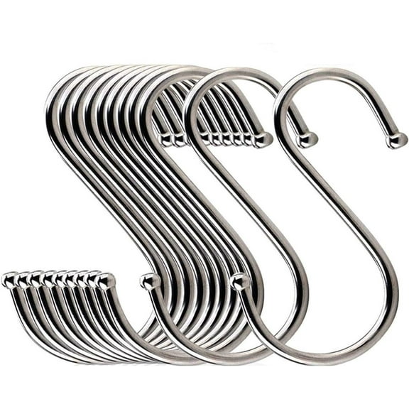 Multifunction S Hooks,S Shaped Hooks,Stainless Steel Metal Hangers,Hanging Safety Buckle,Heavy Duty Hooks