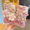 thumbnail image 2 of 10Pcs/Set Big Bow Flower Elastic Hairbands Children Girls Sweet Hair Ties Fashion Headbands Hair Accessories Rubber Band For Kid, 2 of 10