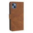 thumbnail image 5 of PU Leather Wallet Case for iPhone 14, Detachable Wrist Hand Strap Magnetic Clasp Flip Folio Cover with Card Slots Cash Holder Kickstand Soft Silicone Shockproof Anti-Scratches Case,Brown, 5 of 8