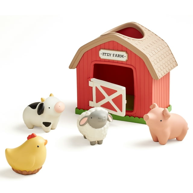Itzy Ritzy Itzy Play Farm Stacking and Nesting Toy for Infants, 6+ Months