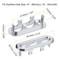 thumbnail image 2 of Unique Bargains 4Pack 47.6x13.5mm Sink Trim Overflow Cover Rings Oval Hole Insert in Caps Silver, 2 of 5